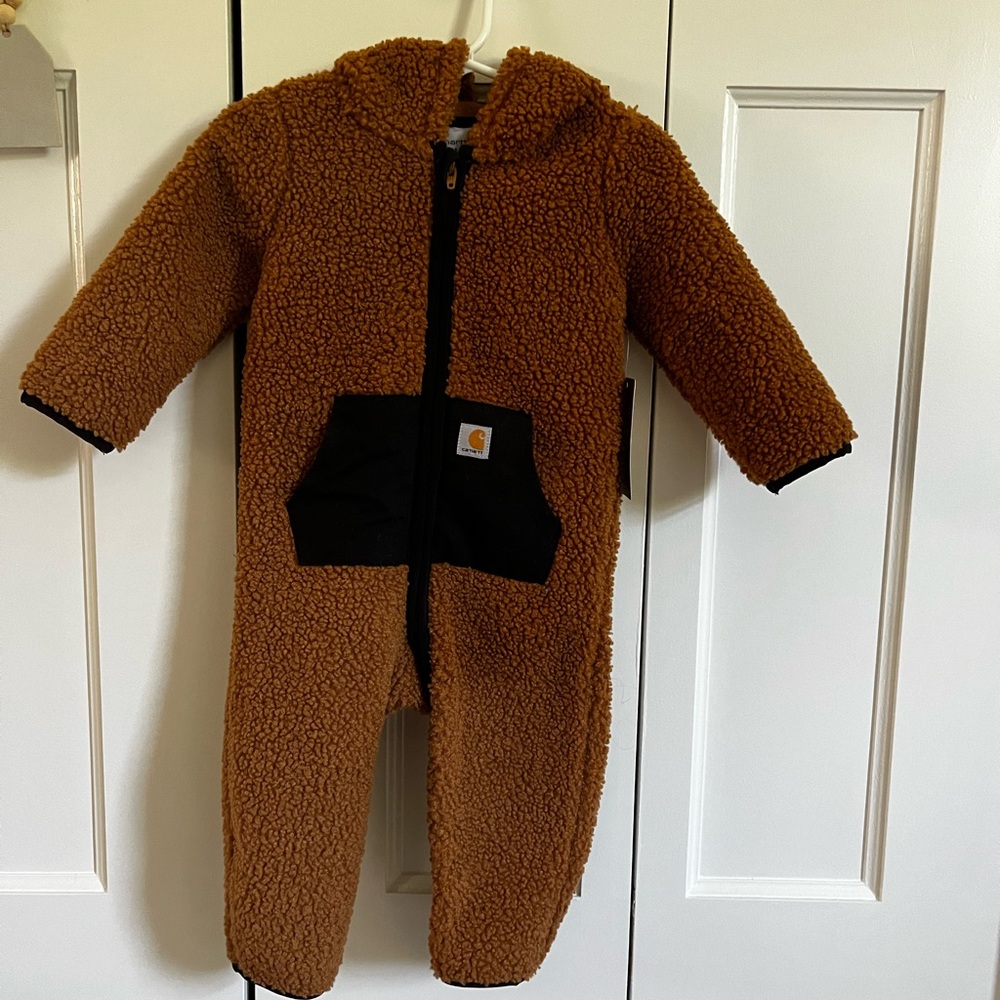 CARHARTT SHERPA ZIP FRONT HOODED COVERALL